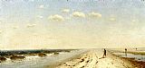 Sanford Robinson Gifford Famous Paintings - Fire Island Beach